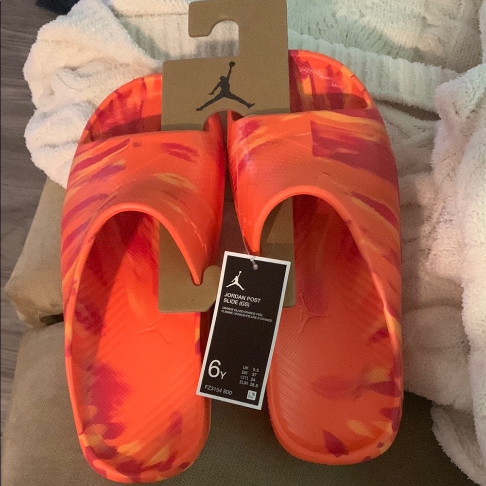 Jordan Post Slide Sandals - Orange Blaze